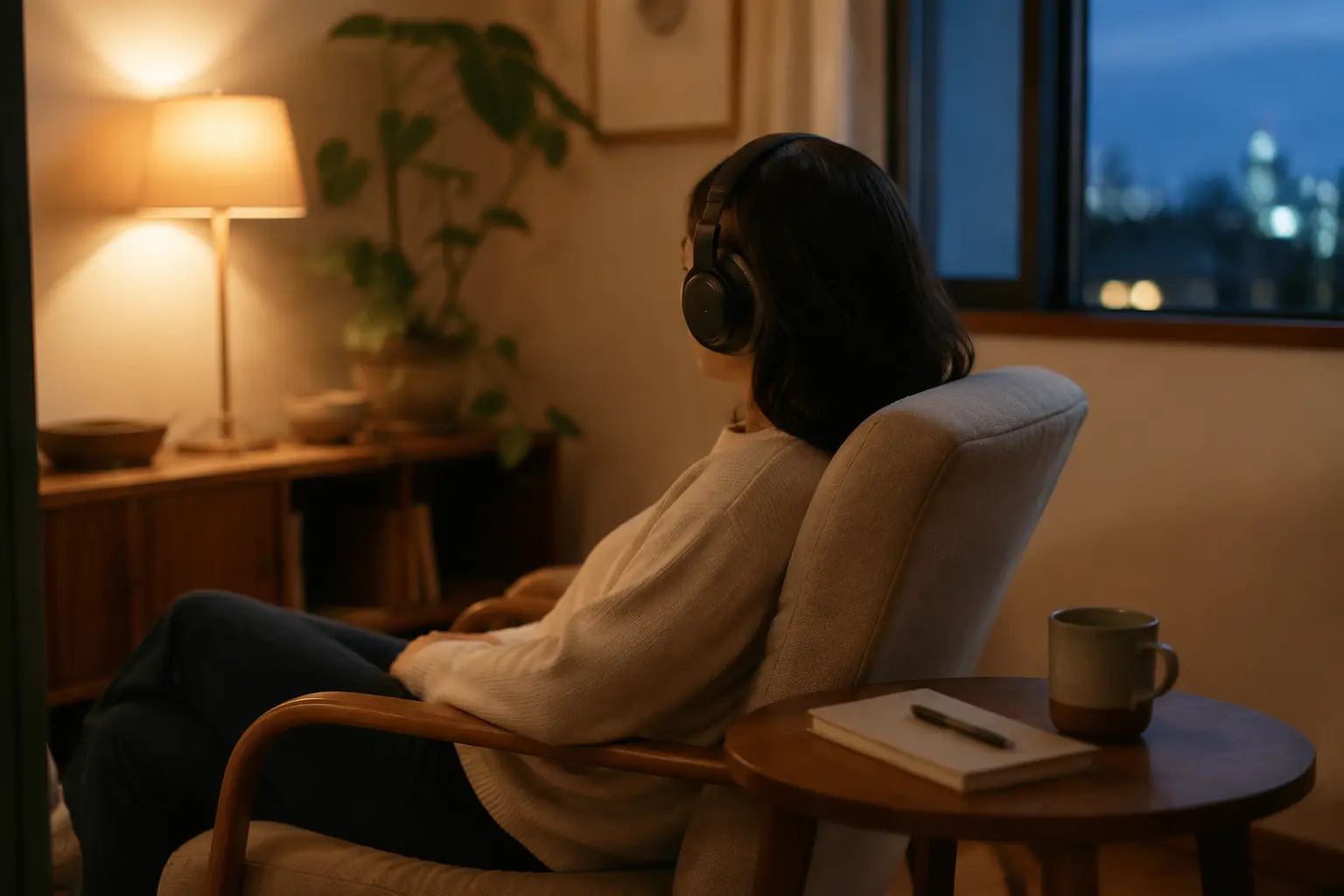 A peaceful evening listening routine